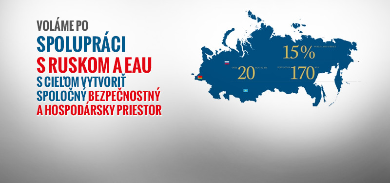 Voláme po spolupráci s Ruskom a EAU s cieľom vytvoriť spoločný bezpečnostný a hospodársky priestor!